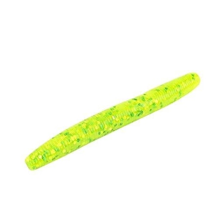 Yamamoto Senko Worm 5, Chartreuse With Large Chartreuse Large Green, 10PK YAM-9-10-169